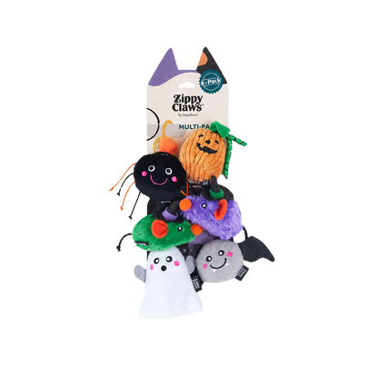 6-Pack Haunted Creatures Halloween Cat Toys